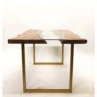 Benutzerdefinierter Live Edge River Table Zitat von TheBeardedBowtie