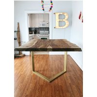 Custom Live Edge Esstisch Zitat von TheBeardedBowtie