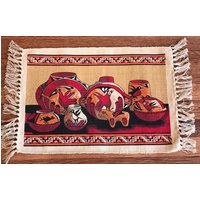 Southwestern Cotton Stencil Tischset - 6Er-Set Mit Fransen von TheBeatyMercantile