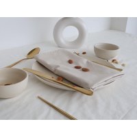 150Er-Pack Natürliche Baumwollservietten Stonewashed Boho-Hochzeits-Servietten von TheBeddingcover