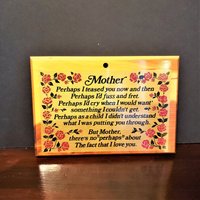 Mutter Gedicht Auf Zedernholz Schild Kleines Geschenk Mama Liebe Souvenier Vintage von TheBeeskneesTreasure