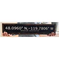 Brewster, Washington | | Wa Längengrad Und Breitengrad Zeichen Geschenk Für Ihn/Sie Wedding Locale Ruhestand || Abschluss von TheBirchLambRoad