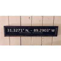 Hattiesburg, Mississippi | | Ms Längengrad Und Breitengrad Zeichen Geschenk Für Ihn/Sie Wedding Locale Ruhestand || Abschluss von TheBirchLambRoad