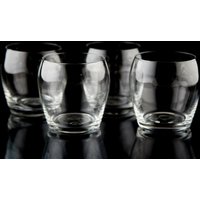 Elemente Altmodisch Roly Poly Gläser 4Er Set Vintage Glas Bargeschirr von TheBlackPearlVintage