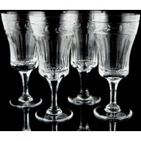 Gorham Castlefield Iced Tea Goblet Gläser Set Von 4 Eleganten Vintage Kristallen von TheBlackPearlVintage