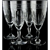 Gorham Rosecliff Eistännchen Gläser 4Er Set Vintage Blumenschliff Kristall von TheBlackPearlVintage