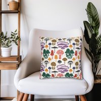 Pilz Buntes Muster Dekokissen, Wohnkultur, Wohndekor, Boho Indoor Outdoor Kissen von TheBohemianLark