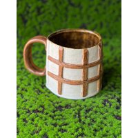 12 Unzen Holzgitter Becher Handgemachte Keramik Versandfertig von TheBoordPotter