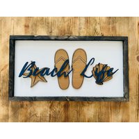 Beach Life Zeichen | Strandlebensschild Aus Holz Strand Holzschild Strandleben Dekor Ocean 3D Design Beach Life Zeichen | Strandlebensschild Aus Holz Strand Holzschild Strandleben Dekor Ocean 3D Design von TheBossFactory