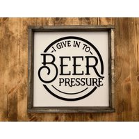 Ich Gebe Bierdruck | Bierschild Holzschild Man Cave Sign Lustiges Schild 3D Design von TheBossFactory