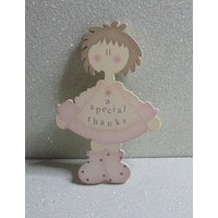 Kühlschrankmagnet Holz Shabby Chic Stil Mädchen Figur Ein Besonderer Dank Handgemacht Freundschaft Danke Lehrer Geschenk von TheBronteBoutique