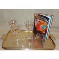 Vintage Glas Cambridge Caprice Loop Optik Schnaps Cocktail Gläser | 4 - 2 Sets Von 4 Verfügbar von TheBusyBarCart