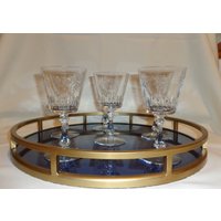 Vintage Glas Cambridge Star Water Wine Goblets Gläser | 6 von TheBusyBarCart