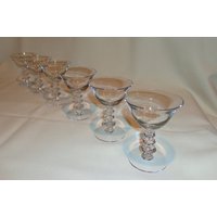 Vintage Glas Duncan Miller Cathay Liquor Martini Cocktailgläser | 6 - 2 Unzen von TheBusyBarCart