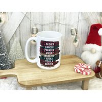 Santa Es Lit Rentier Liste 15Oz Weihnachtskaffee Tasse/Tiered Tablett Dekor Bauernhaus Weihnachtsgeschenk Alkohol Liste Urlaubsbecher Knebel von TheBusyBeeFactory