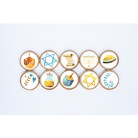 Hanukkah Magnet Set/10Er 2 3/8 X 1/4 Zoll Kühlschrankmagnete Montessori Lehrer Geschenk Kinder Urlaubsmagnete von TheButtercupHouse