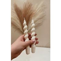 Spiral Stumpenkerze | Selbstgemacht Natürliches Sojawachs Säule Trendy Kerze Geschenk von TheCaliCandles