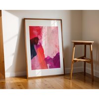Pink Coral Abstract Poster, Bold Brushstrokes | A1, A2, A3 Sizes Pink Coral Abstract Poster, Bold Brushstrokes | A1, A2, A3 Sizes von TheCalmEdition