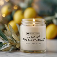 Du Bist 70? Das Sind 140 Mark - Lustige Geburtstagskerze Im Glas | Geschenkidee Zum 70. Geburtstag Handmade Sojawachs Personalisierbar Du Bist 70? Das Sind 140 Mark - Lustige Geburtstagskerze Im Glas | Geschenkidee Zum 70. Geburtstag Handmade Sojawachs Personalisierbar von TheCandleClubDE