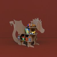 Kinderregal | Kinderzimmer Deko "Frankie The Dragon" von TheCardboardCo