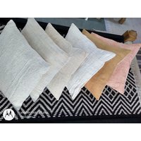 Set Aus 6 Handgefertigten Kissenhüllen Baumwollstoff von TheCharkha