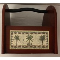 Dekorative Holz Schreibtisch Veranstalter Hält Bleistifte Stifte Briefnotizen Mit 4 Teiler von TheCharlestonShoppe