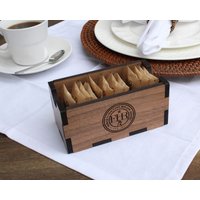 Zuckerdose | Holz Geteilt Zuckertüte Halter Passen Sie Unsere Caddies Mit Ihrem Restaurant, Café Oder B & Logo An von TheChefsEmporium