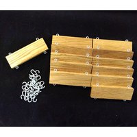 12 Zusätzliche 1 1/4 "x 4" Gebeizte Eichen Namensschilder Und S-Haken Für Fortschrittsschilder von TheChiselingBeaver