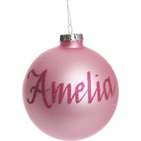Personalisierte Baby Rosa Glas Weihnachtskugel - Groß Personalisierte Baby Rosa Glas Weihnachtskugel - Groß von TheChristmasCart