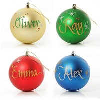 Personalisierte Bruchsichere Kugeln Familie Geschenkpackung - 10cm Personalisierte Bruchsichere Kugeln Familie Geschenkpackung - 10cm von TheChristmasCart