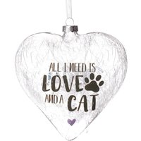 Personalisierte Eiszapfen Glasherz - Liebe Und Eine Katze von TheChristmasCart