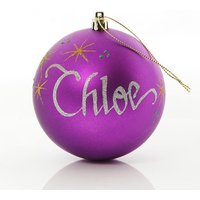 Personalisierte Lila Bruchsichere Kugel Personalisierte Lila Bruchsichere Kugel von TheChristmasCart