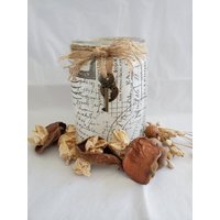 Handgemachter Vintage Stil Kerzenhalter, Jute & Schlüssel Dekor Handgemachter Vintage Stil Kerzenhalter, Jute & Schlüssel Dekor von TheClutzyGiraffe