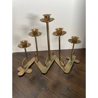 Vintage Mid Century Klapp-Kerzenleuchter von TheCoffeyShopKCM