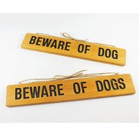 Beware Of Dog, Vorsicht Vor Hunden, Zeichen, Edlen Warnung Holz Hängende Holzschild Für Haustür, Benutzerdefinierte Personalisierte Marker von TheCommonSign