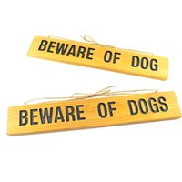 Beware Of Dog, Vorsicht Vor Hunden, Zeichen, Edlen Warnung Holz Hängende Holzschild Für Haustür, Benutzerdefinierte Personalisierte Marker von TheCommonSign