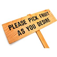 Bitte Obst Nach Ihren Wünschen Auswählen, Obstschild, Obstbaummarkierer, Gartenmarkierer, Gartenschild, Warnschild, Polite Marker von TheCommonSign