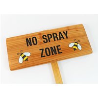 No Spray Zone, Gartenschild Handgefertigtes Bio-Gartenschild, Hummelschild, Natürliches Schild Aus Zedernholz, Benutzerdefiniertes Schild von TheCommonSign