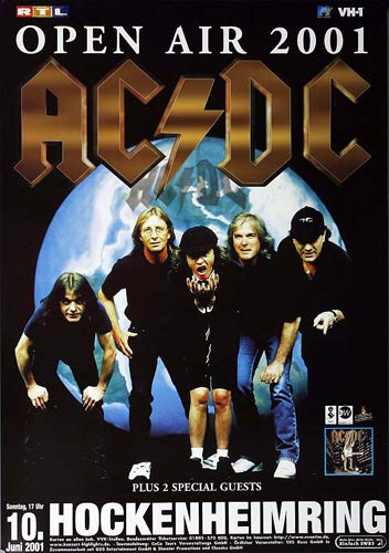 AC/DC - Stiff Upper Lip, Hockenheimring 2001 » Konzertplakat/Premium Poster | Live Konzert Veranstaltung | DIN A1 « von TheConcertPoster