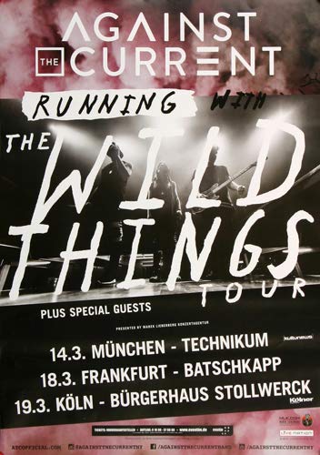 Against The Current - Wild Things, München 2016 » Konzertplakat/Premium Poster | Live Konzert Veranstaltung | DIN A1 « von TheConcertPoster