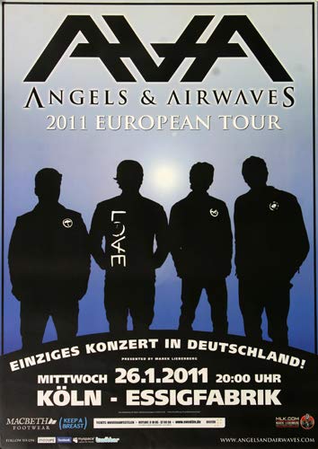 Angels & Airwaves - Dream Walker, Köln 2011 » Konzertplakat/Premium Poster | Live Konzert Veranstaltung | DIN A1 « von TheConcertPoster