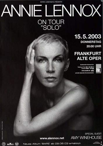 Annie Lennox - Pavement Cracks, Frankfurt 2003 » Konzertplakat/Premium Poster | Live Konzert Veranstaltung | DIN A1 « von TheConcertPoster