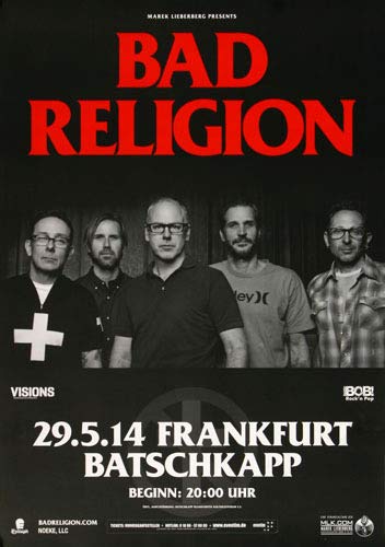 Bad Religion - Process of Belief, Frankfurt 2014 » Konzertplakat/Premium Poster | Live Konzert Veranstaltung | DIN A1 « von TheConcertPoster