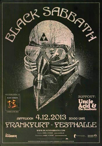 Black Sabbath - 13 Live, Frankfurt 2013 » Konzertplakat/Premium Poster | Live Konzert Veranstaltung | DIN A1 « von TheConcertPoster