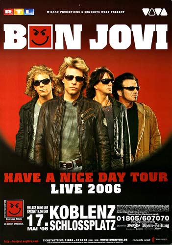 Bon Jovi - Have A Nice Day, Koblenz 2006 » Konzertplakat/Premium Poster | Live Konzert Veranstaltung | DIN A1 « von TheConcertPoster