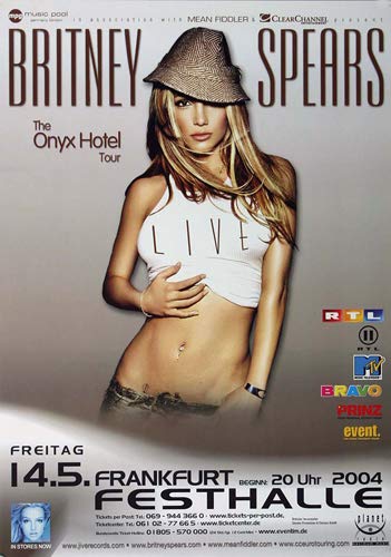 Britney Spears - Onyx Hotel, Frankfurt 2004 » Konzertplakat/Premium Poster | Live Konzert Veranstaltung | DIN A1 « von TheConcertPoster