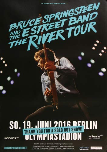 Bruce Springsteen - Live ON Stage, Berlin 2016 » Konzertplakat/Premium Poster | Live Konzert Veranstaltung | DIN A1 « von TheConcertPoster