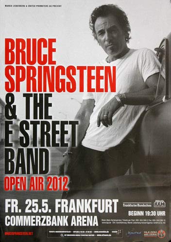 Bruce Springsteen - Open Air, Frankfurt 2012 » Konzertplakat/Premium Poster | Live Konzert Veranstaltung | DIN A1 « von TheConcertPoster