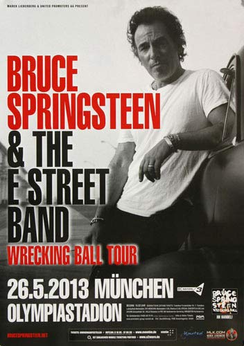 Bruce Springsteen - Wrecking Ball, München 2013 » Konzertplakat/Premium Poster | Live Konzert Veranstaltung | DIN A1 « von TheConcertPoster