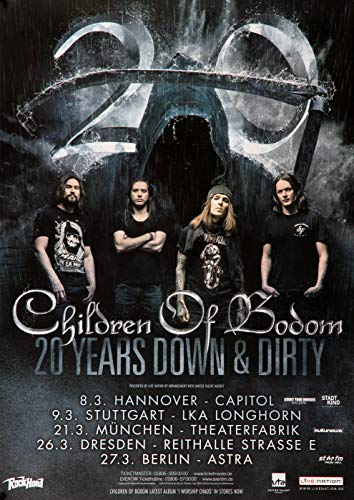Children of Bodom - 20 Years Down & Dirty, Tour 2017 » Konzertplakat/Premium Poster | Live Konzert Veranstaltung | DIN A1 « von TheConcertPoster